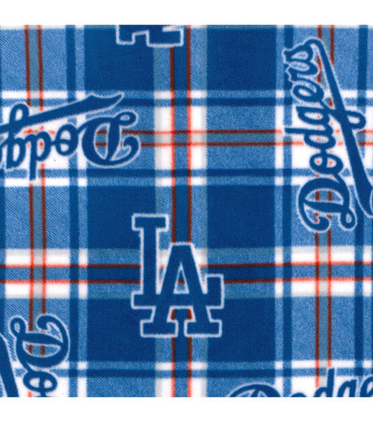 Los Angeles Dodgers Plaid Fleece