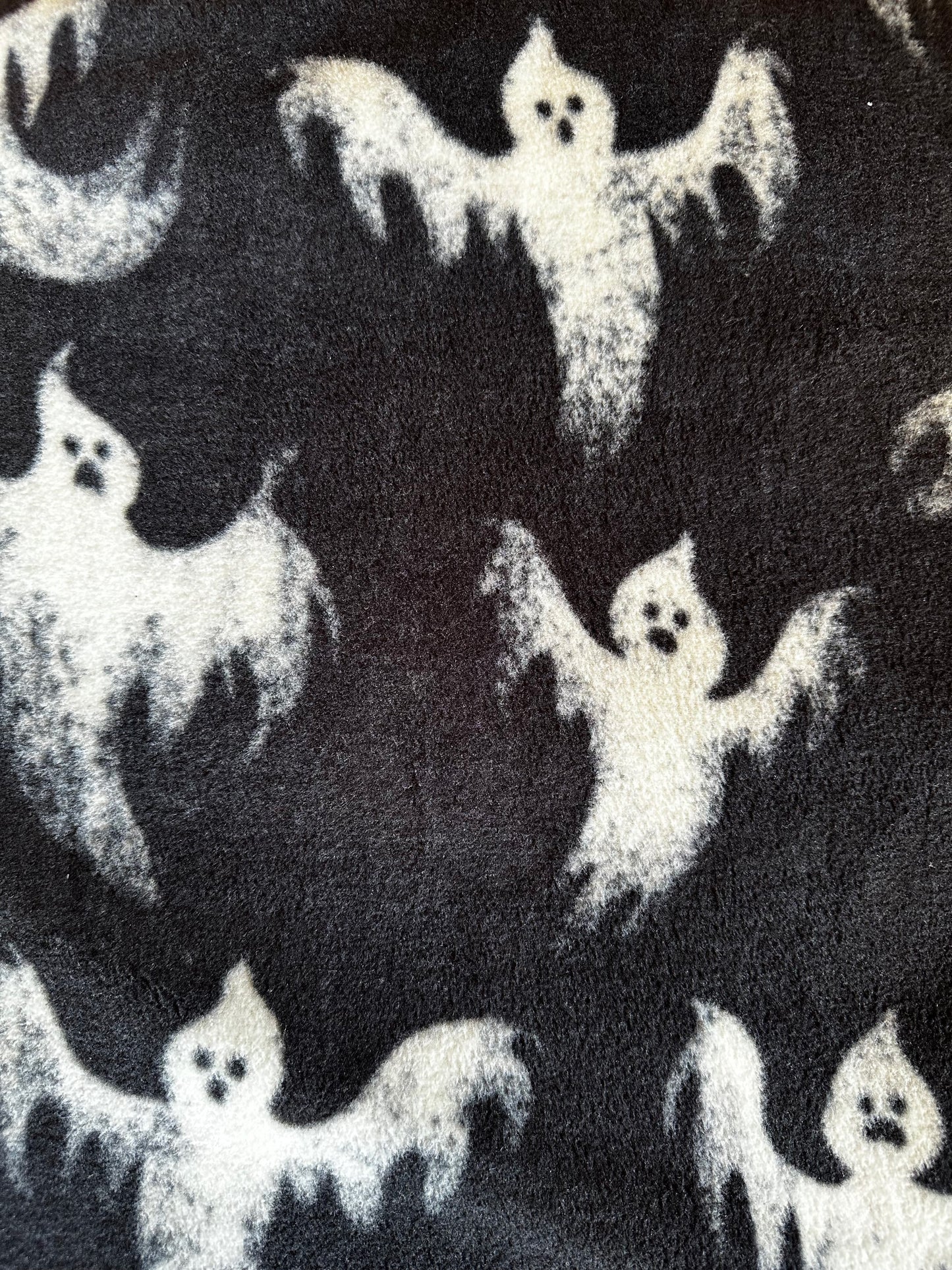 RTW Spooky Spiders & Ghosts Fleece XS Shorter Fit with Short Sleeves